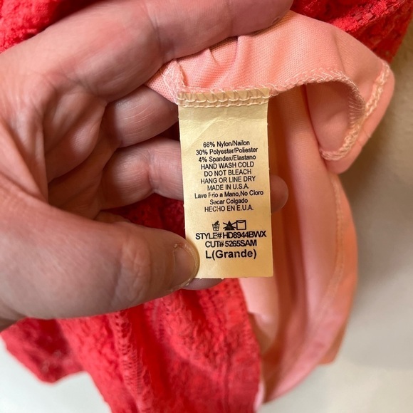 PINK Owl Woman’s Coral Patterned Sleeveless Spring Dress Large - Picture 11 of 14